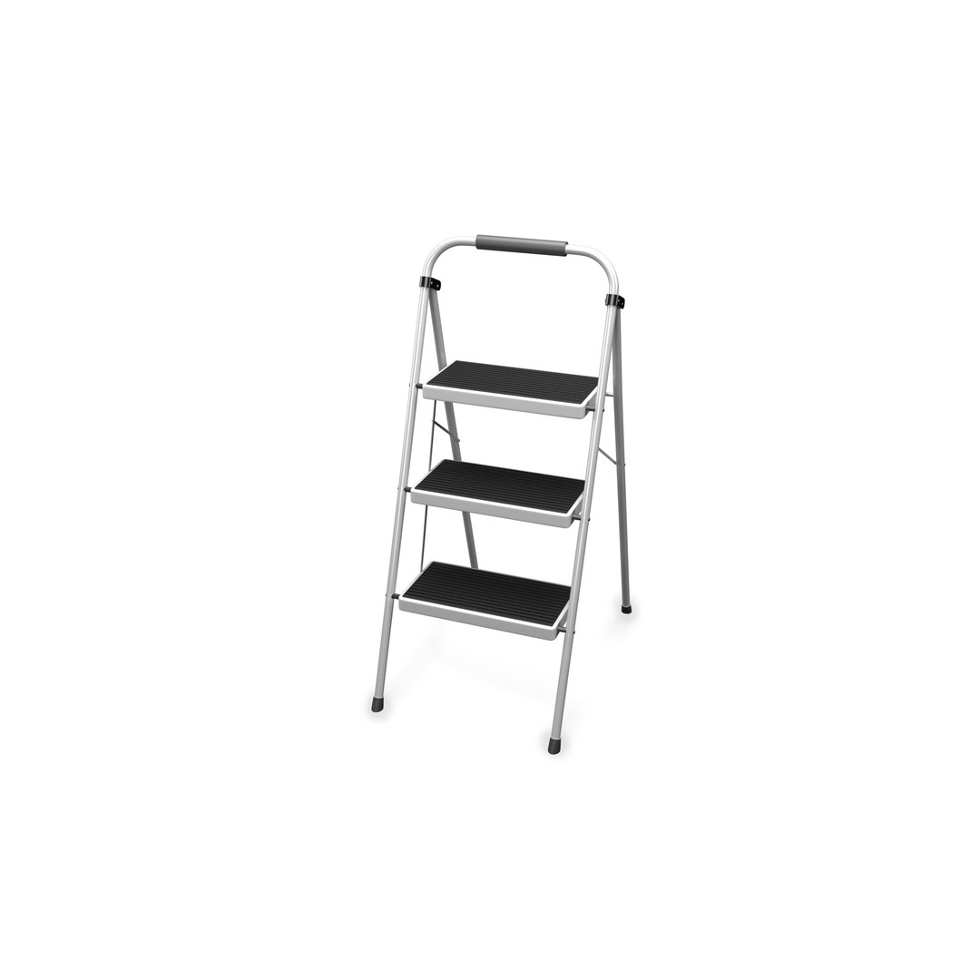 3 Step Folding Ladder 3D Model – Realistic PBR Asset, FBX, OBJ - View 6