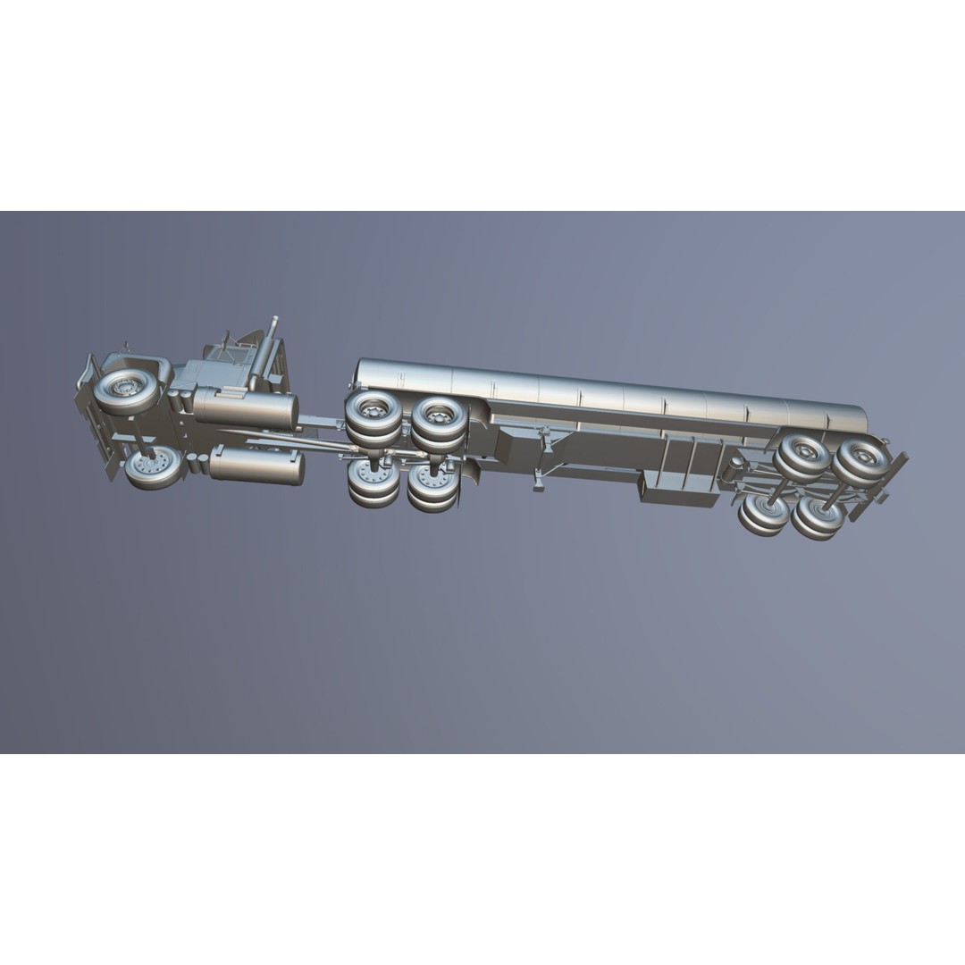 Vintage American Tanker Truck 3D Model – Low Poly Game Asset, FBX - View 35