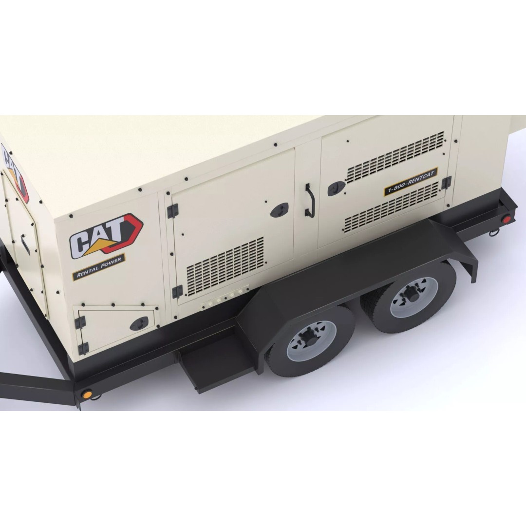 CAT Mobile Generator Sets XQ125 3D Model – High-Poly PBR Asset, FBX/OBJ - View 10