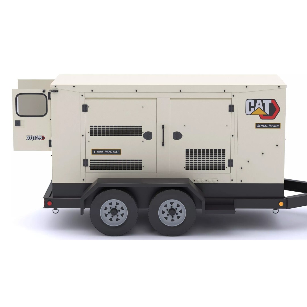 CAT Mobile Generator Sets XQ125 3D Model – High-Poly PBR Asset, FBX/OBJ - View 18