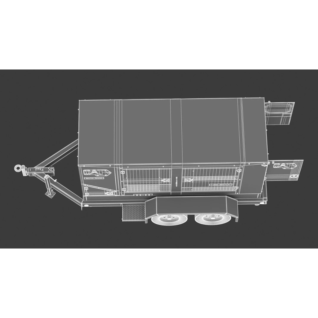 CAT Mobile Generator Sets XQ125 3D Model – High-Poly PBR Asset, FBX/OBJ - View 22
