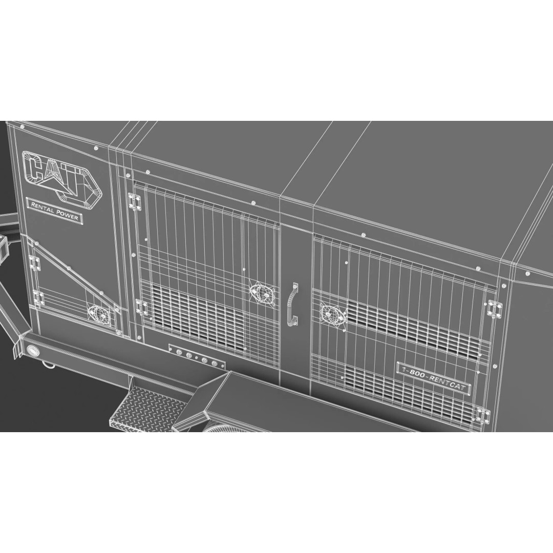 CAT Mobile Generator Sets XQ125 3D Model – High-Poly PBR Asset, FBX/OBJ - View 24