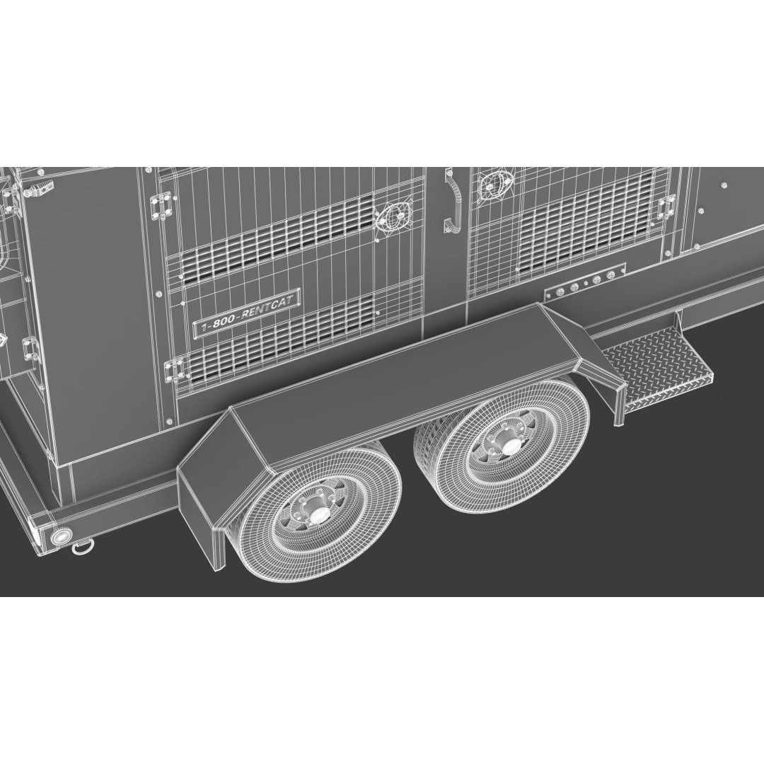 CAT Mobile Generator Sets XQ125 3D Model – High-Poly PBR Asset, FBX/OBJ - View 25