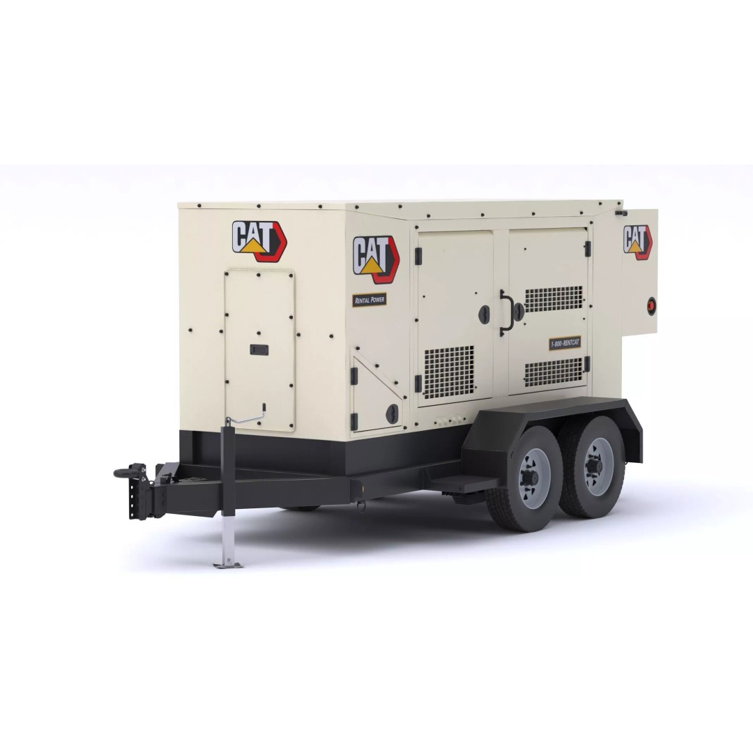 CAT Mobile Generator Sets XQ125 3D Model – High-Poly PBR Asset, FBX/OBJ - View 8