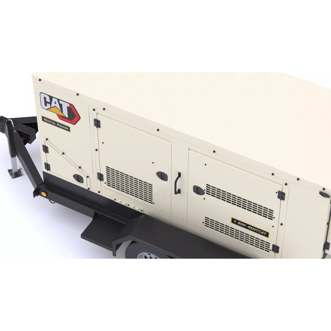 CAT Mobile Generator Sets XQ125 3D Model – High-Poly PBR Asset, FBX/OBJ - View 9