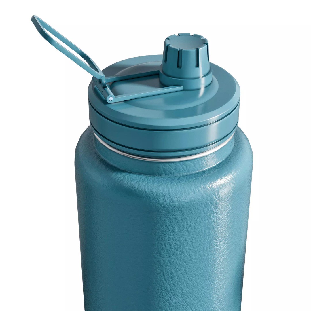 Water Bottle 3D Model – Modern Thermos Flask Set, FBX, PBR - View 5