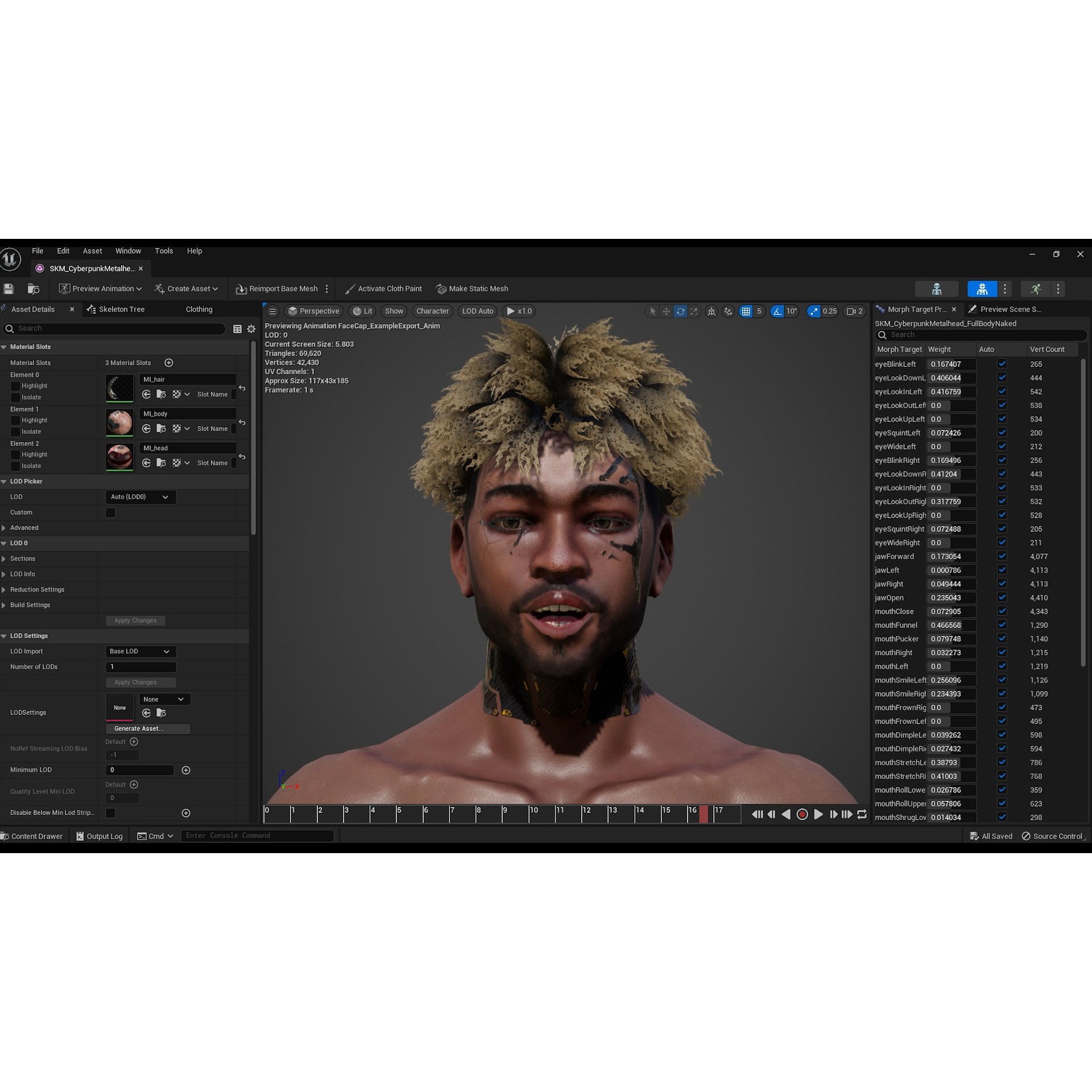 Cyberpunk Metalhead Character - Low-Poly Game-Ready 3D Model