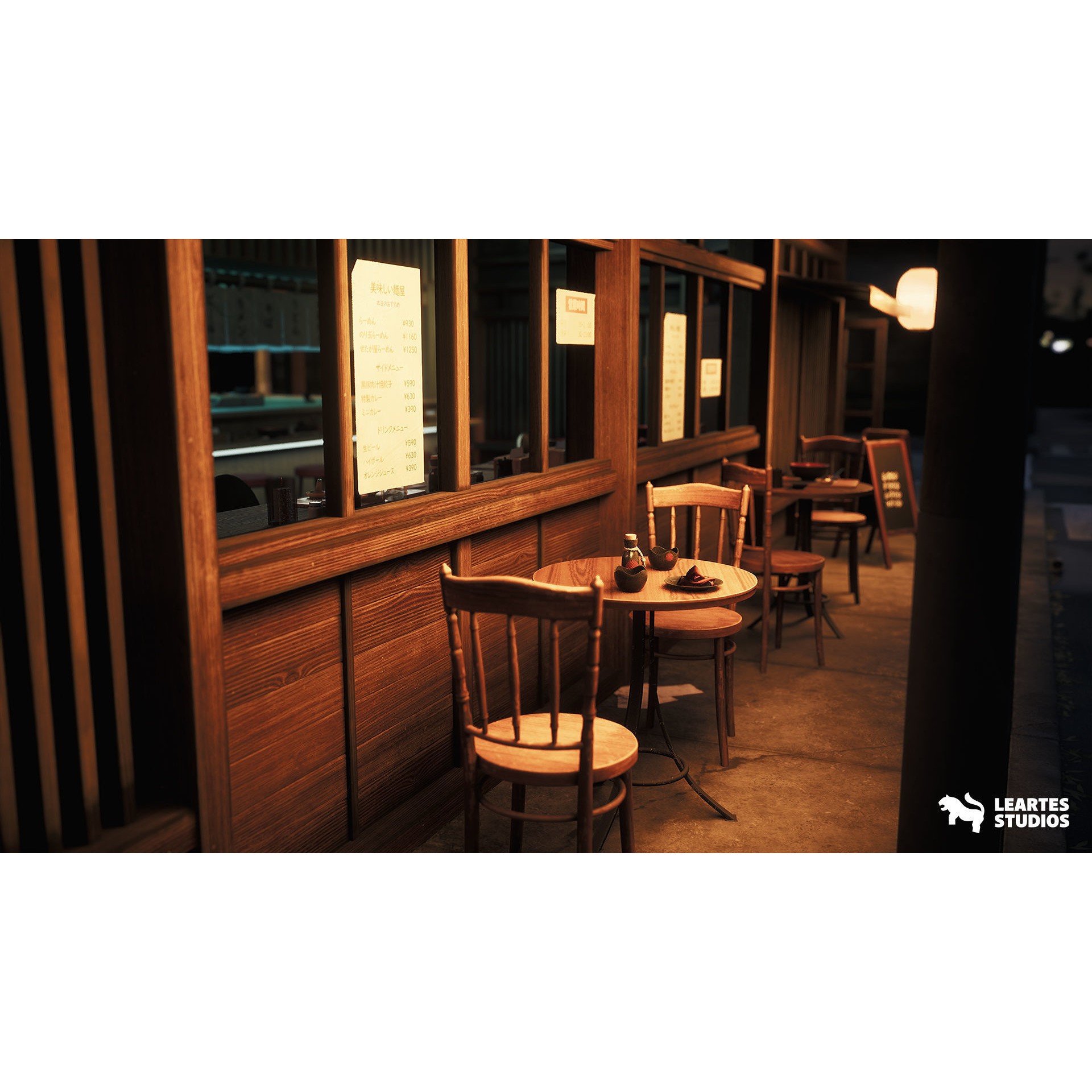Ramen Restaurant Environment - Low-Poly Game-Ready 3D Model - View 18