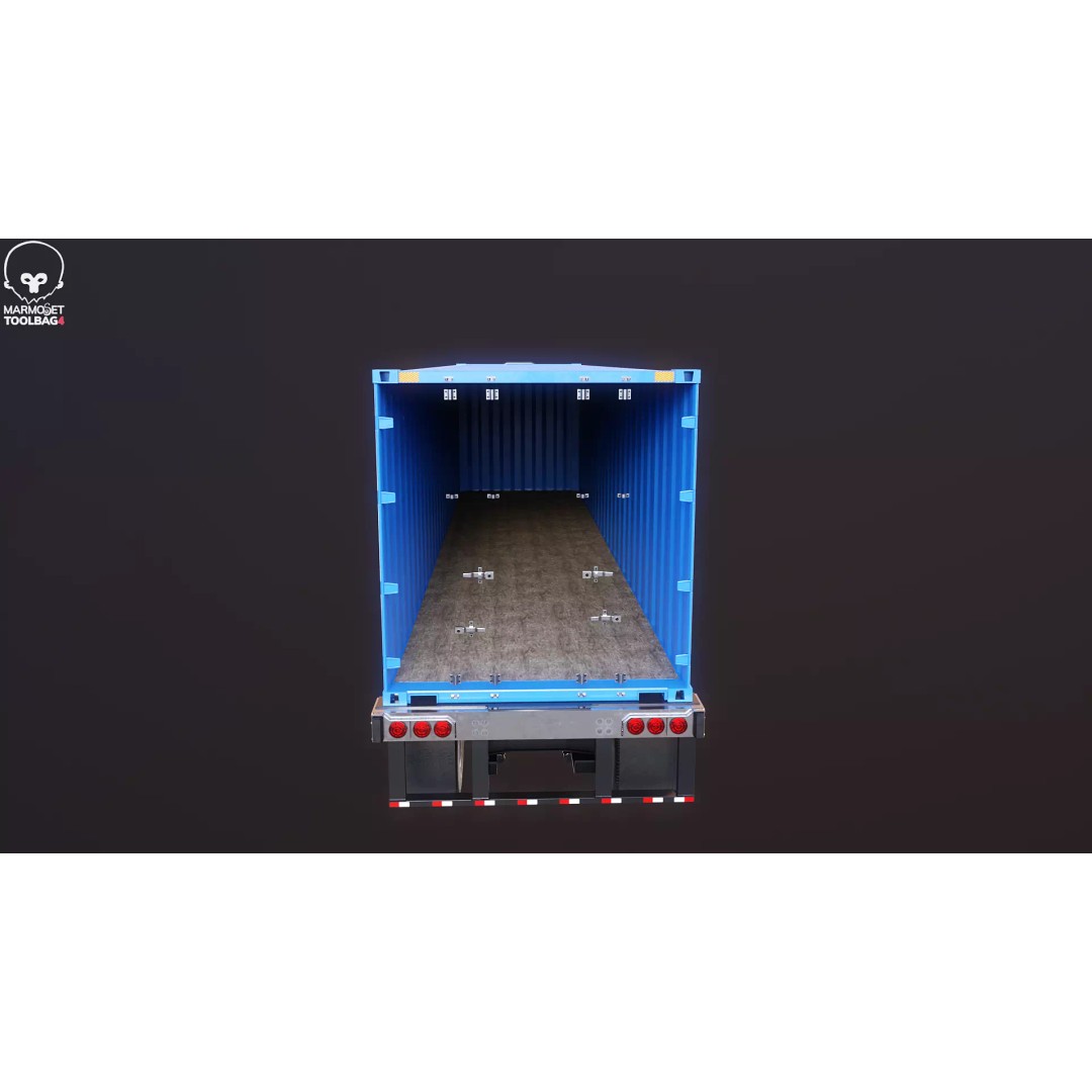 Generic Semi Truck 3D Model – High Poly PBR Vehicle, FBX - View 14