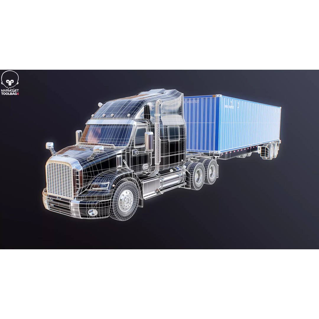 Generic Semi Truck 3D Model – High Poly PBR Vehicle, FBX - View 18