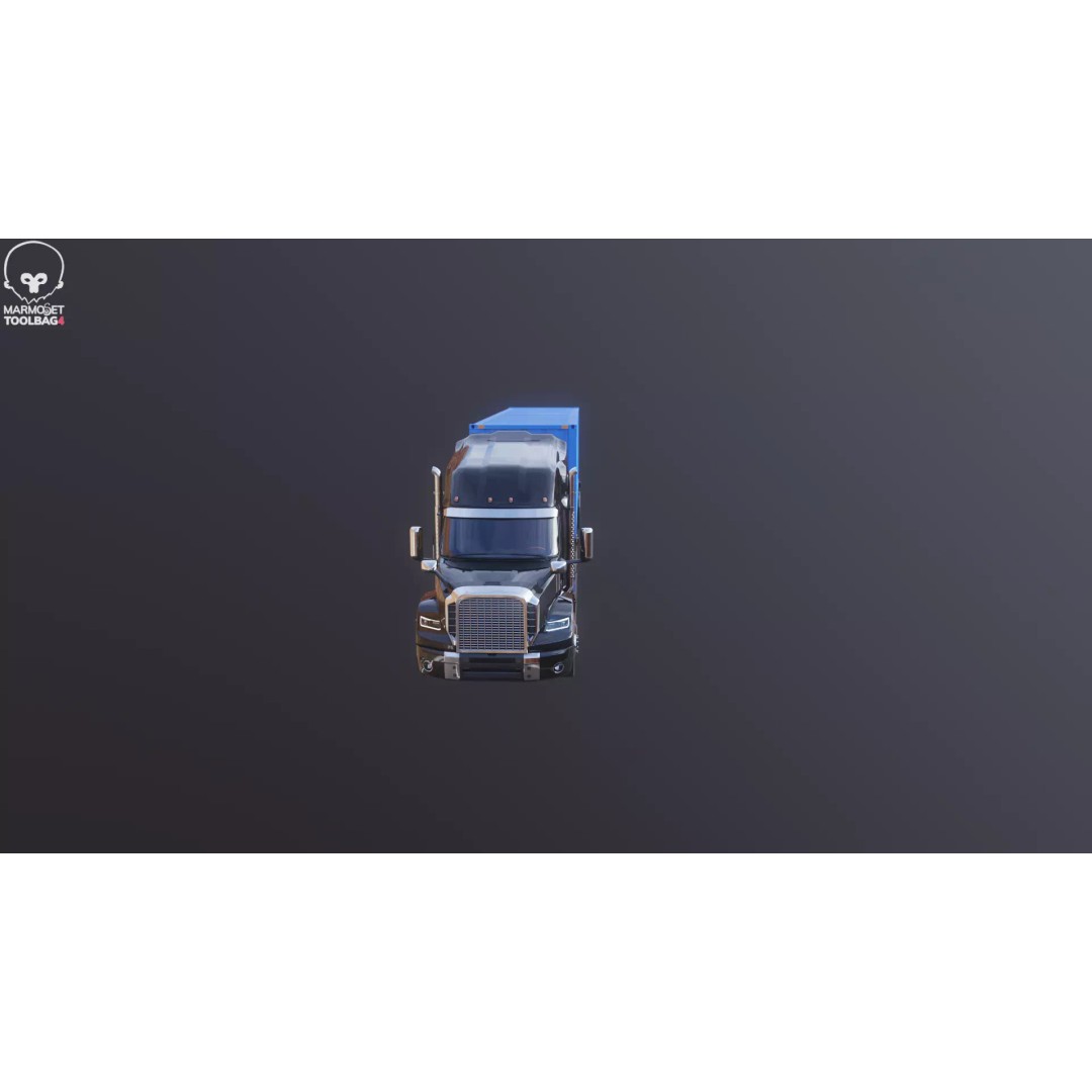 Generic Semi Truck 3D Model – High Poly PBR Vehicle, FBX - View 24