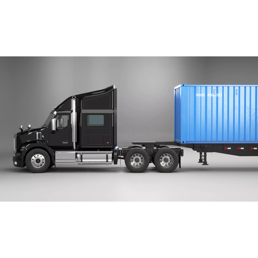 Generic Semi Truck 3D Model – High Poly PBR Vehicle, FBX - View 3