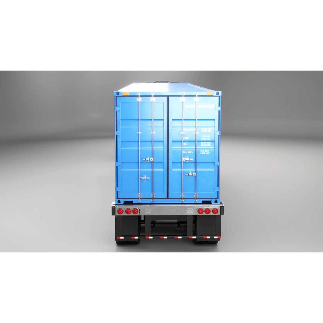 Generic Semi Truck 3D Model – High Poly PBR Vehicle, FBX - View 5