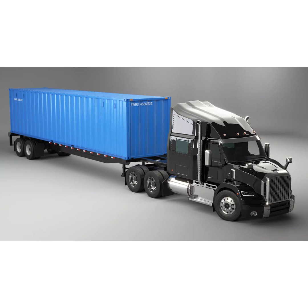 Generic Semi Truck 3D Model – High Poly PBR Vehicle, FBX - View 8