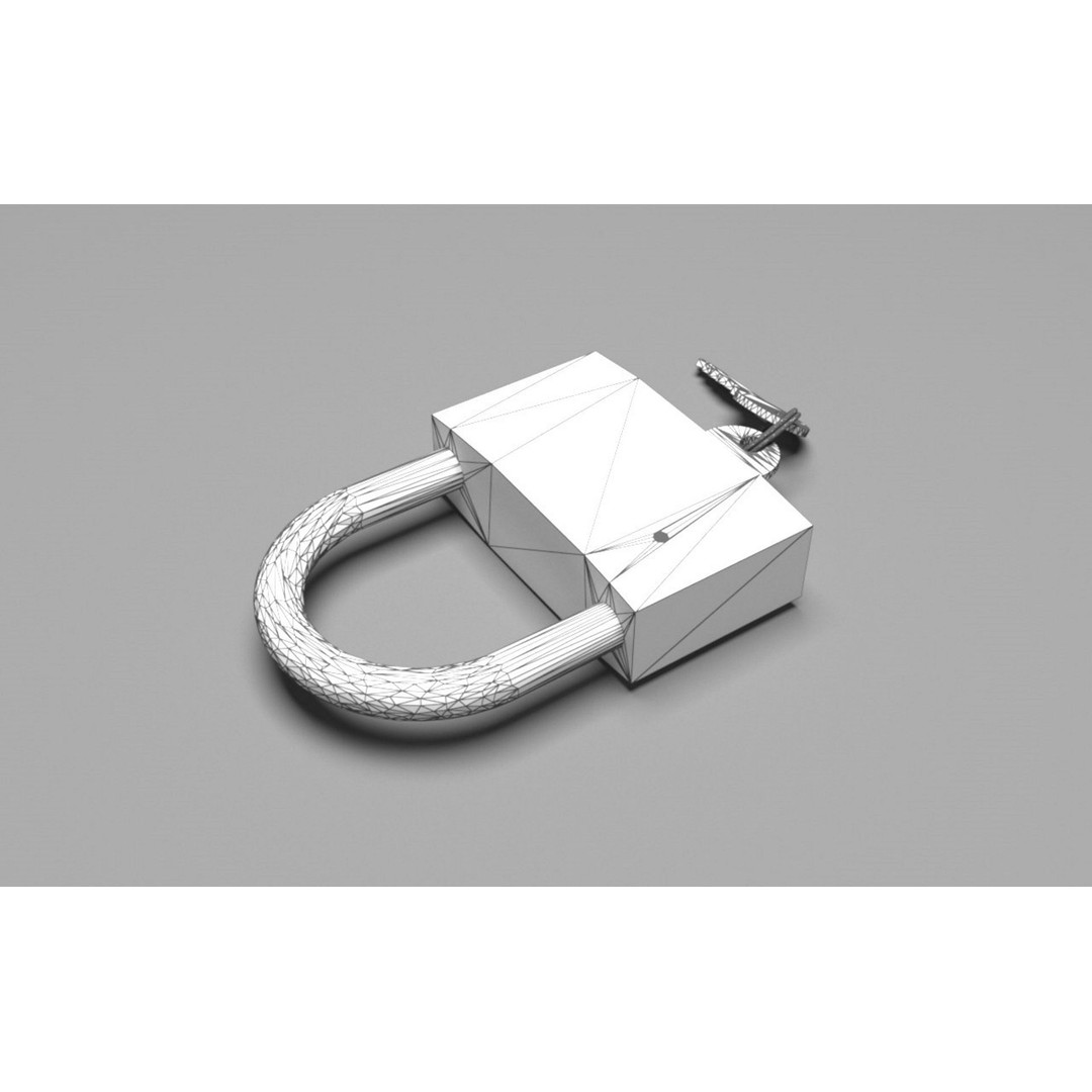 Safety Padlock 3D Model – High-Detail Industrial Asset, FBX & OBJ