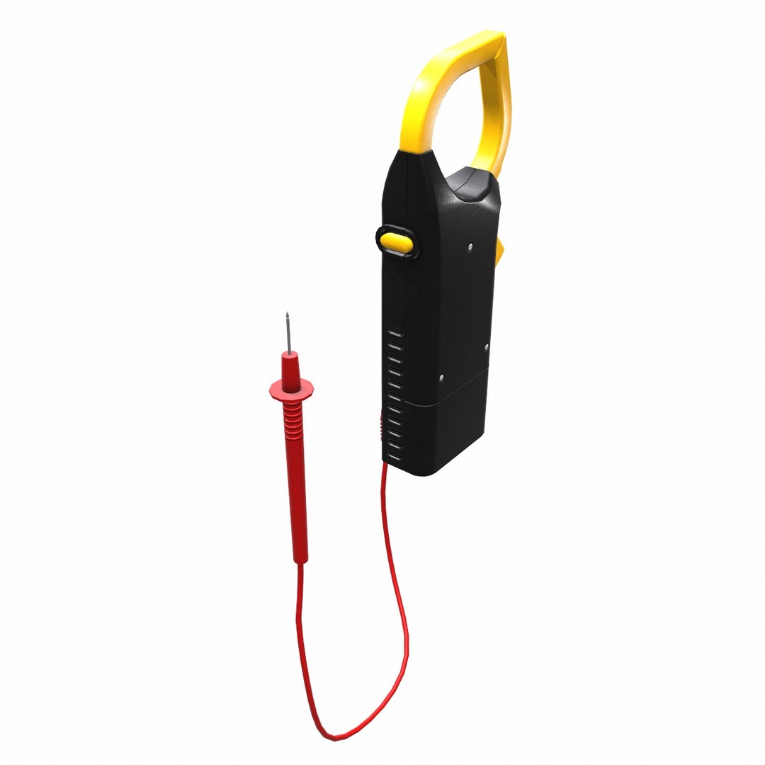 Digital AC Clamp Meter 3D Model – Low Poly PBR Asset, FBX, OBJ - View 14