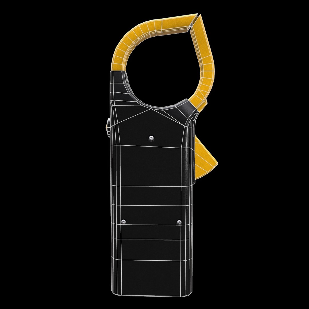 Digital AC Clamp Meter 3D Model – Low Poly PBR Asset, FBX, OBJ - View 23