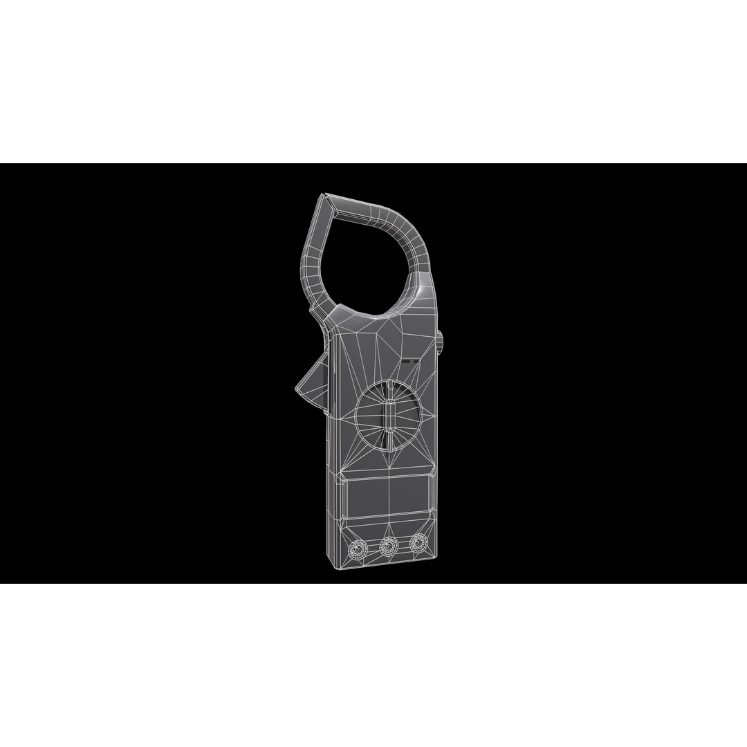 Digital AC Clamp Meter 3D Model – Low Poly PBR Asset, FBX, OBJ - View 27
