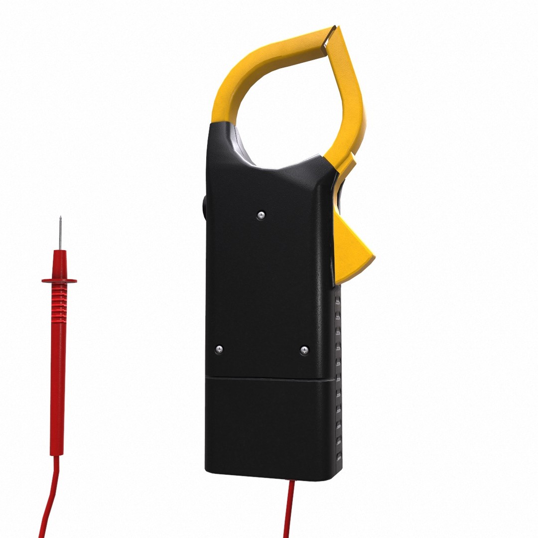 Digital AC Clamp Meter 3D Model – Low Poly PBR Asset, FBX, OBJ - View 5