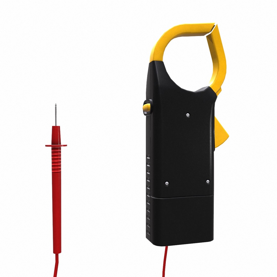 Digital AC Clamp Meter 3D Model – Low Poly PBR Asset, FBX, OBJ - View 7