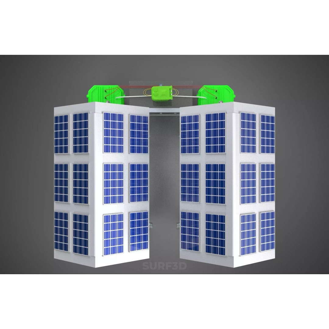 IoT Smart Hydroponic Solar Panel Power Farm 3D Model – PBR Game Asset, FBX, OBJ - View 28