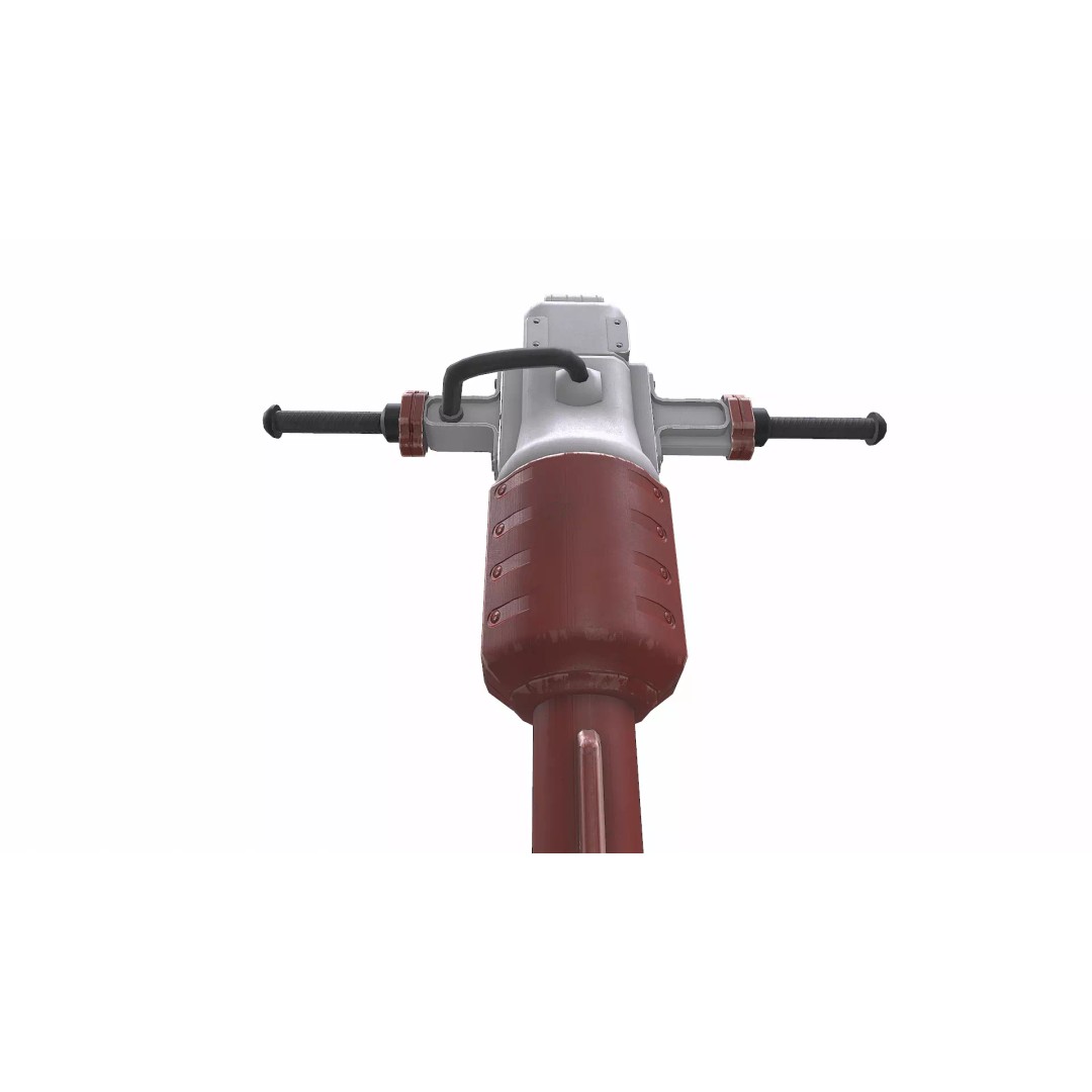 Old Jackhammer 3D Model – Low Poly PBR Game Asset, FBX, OBJ - View 14
