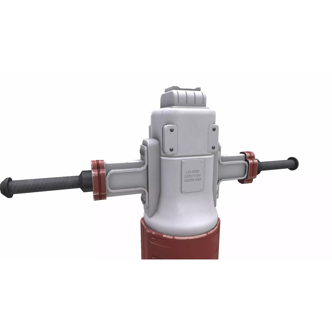 Old Jackhammer 3D Model – Low Poly PBR Game Asset, FBX, OBJ - View 16
