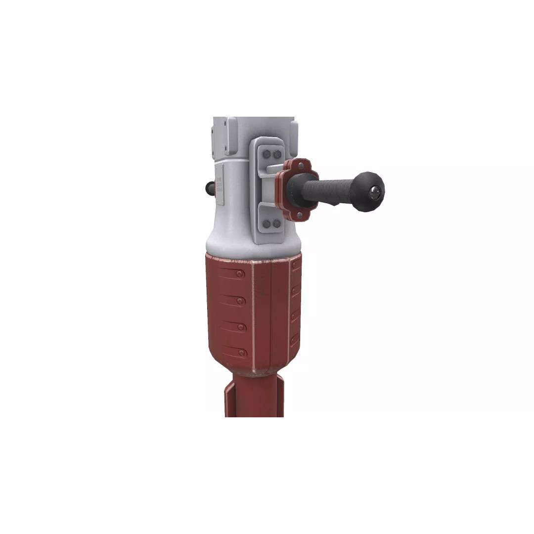 Old Jackhammer 3D Model – Low Poly PBR Game Asset, FBX, OBJ - View 22