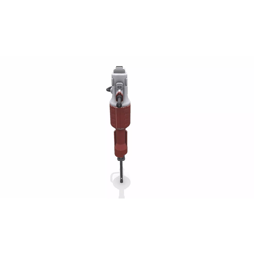 Old Jackhammer 3D Model – Low Poly PBR Game Asset, FBX, OBJ - View 7