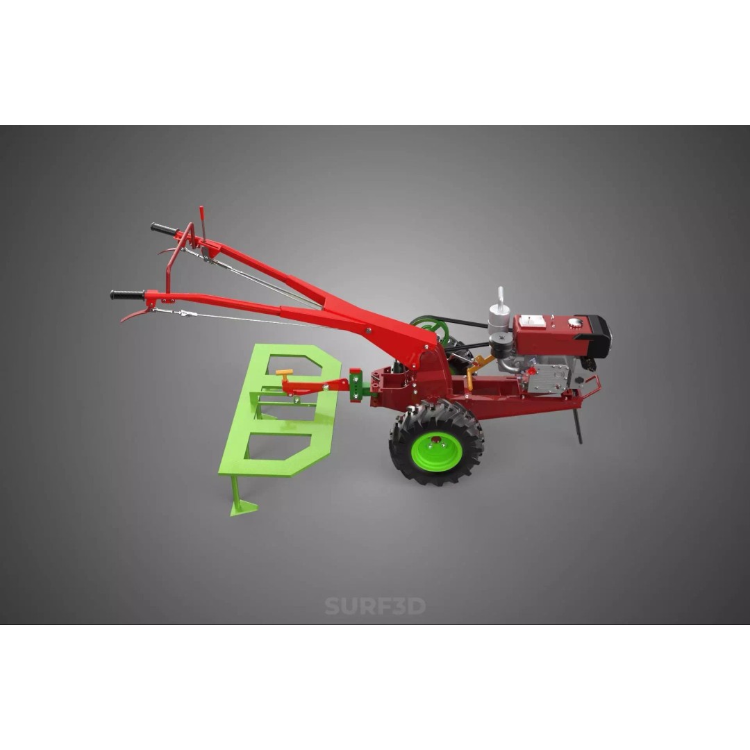 Tine Tooth Plow 3D Model – High-Quality Agricultural Asset, FBX, OBJ - View 10