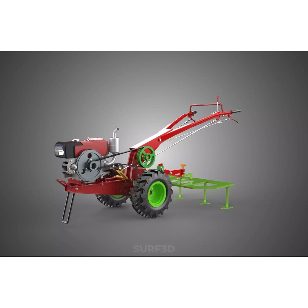 Tine Tooth Plow 3D Model – High-Quality Agricultural Asset, FBX, OBJ - View 15