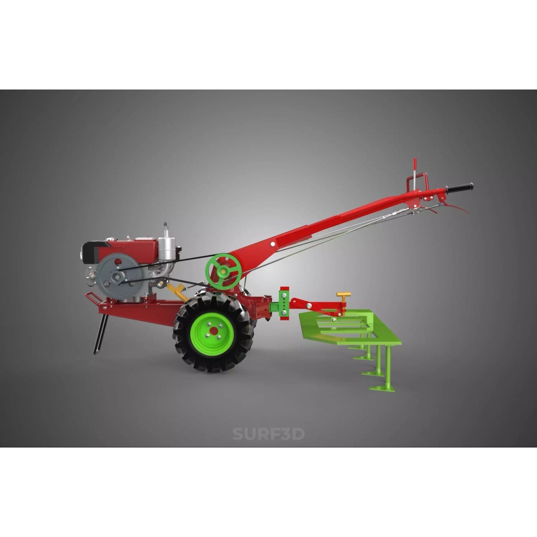 Tine Tooth Plow 3D Model – High-Quality Agricultural Asset, FBX, OBJ - View 16