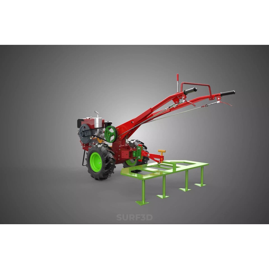 Tine Tooth Plow 3D Model – High-Quality Agricultural Asset, FBX, OBJ - View 17