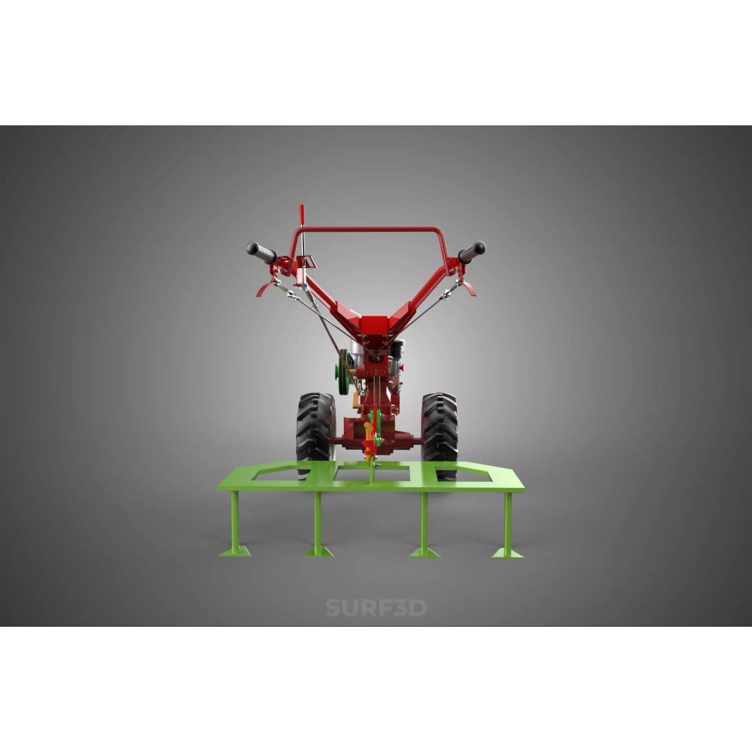 Tine Tooth Plow 3D Model – High-Quality Agricultural Asset, FBX, OBJ - View 18