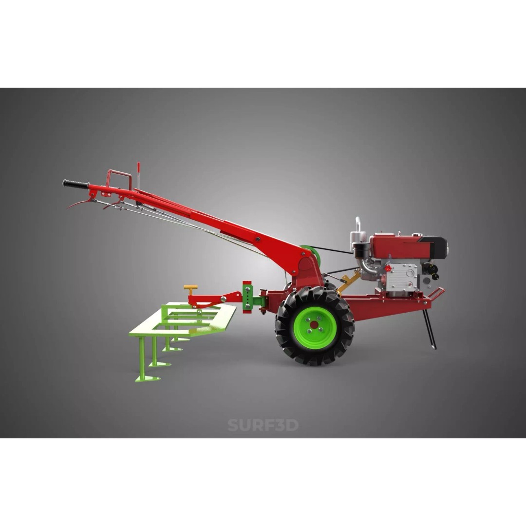 Tine Tooth Plow 3D Model – High-Quality Agricultural Asset, FBX, OBJ - View 20