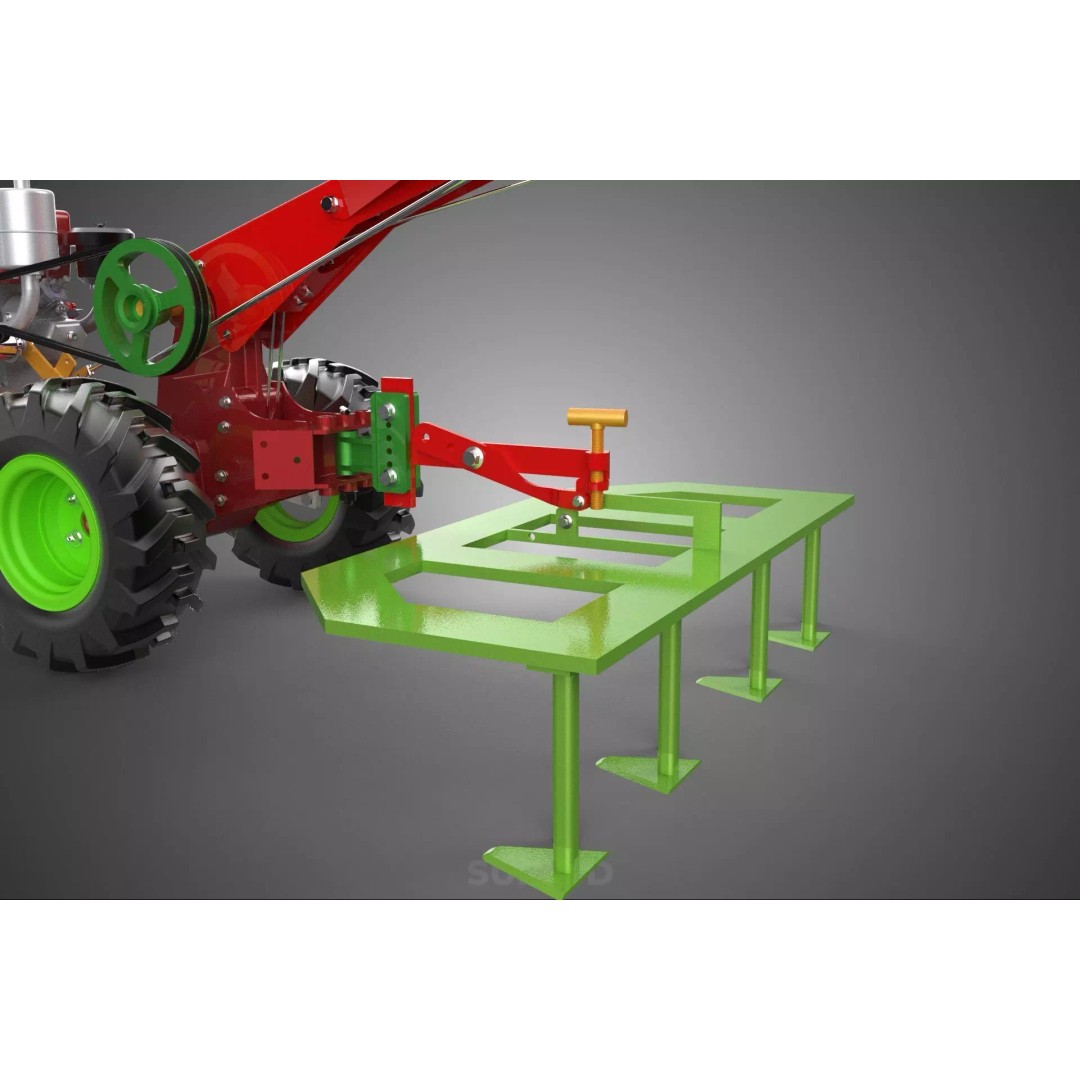 Tine Tooth Plow 3D Model – High-Quality Agricultural Asset, FBX, OBJ - View 25