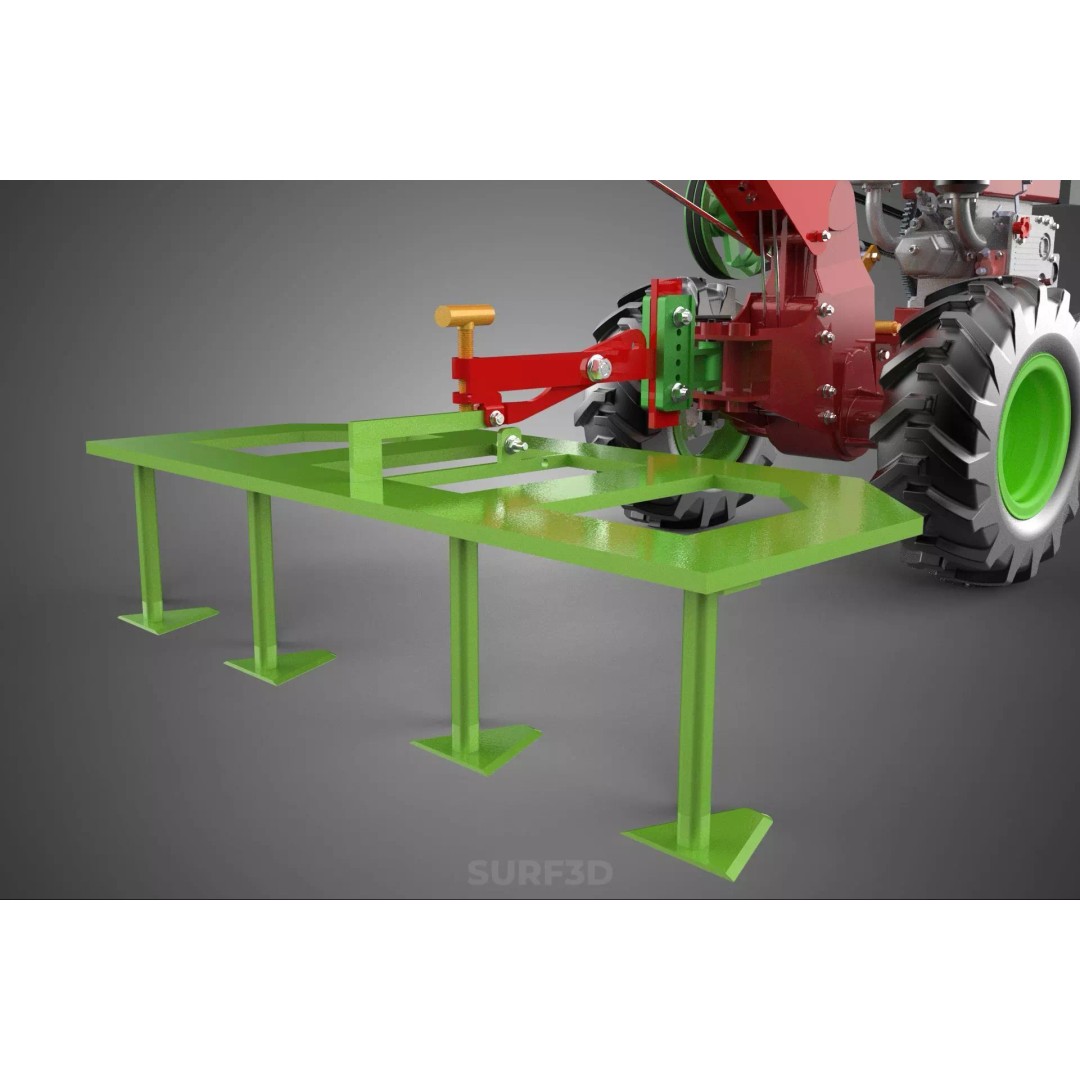 Tine Tooth Plow 3D Model – High-Quality Agricultural Asset, FBX, OBJ - View 27