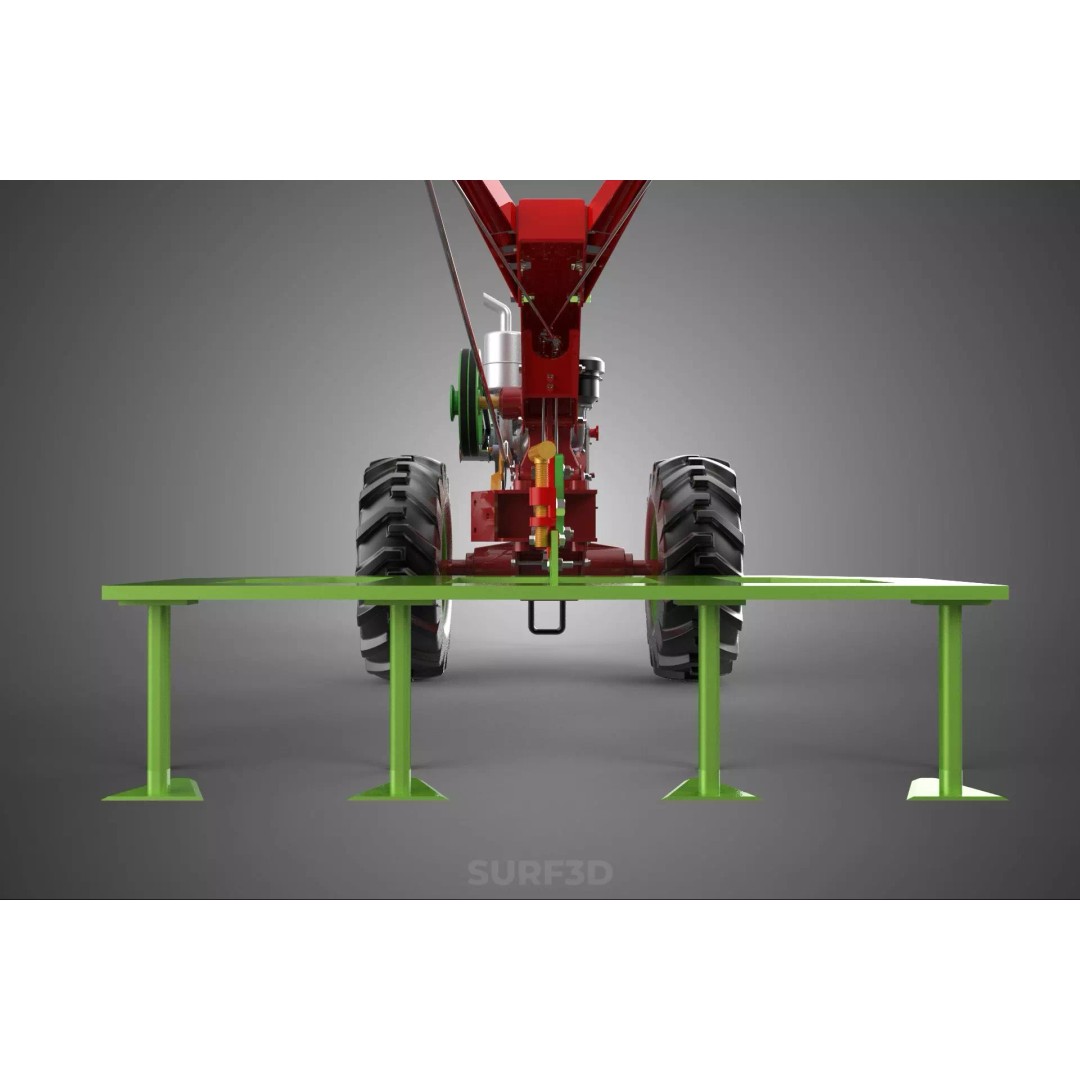 Tine Tooth Plow 3D Model – High-Quality Agricultural Asset, FBX, OBJ - View 28