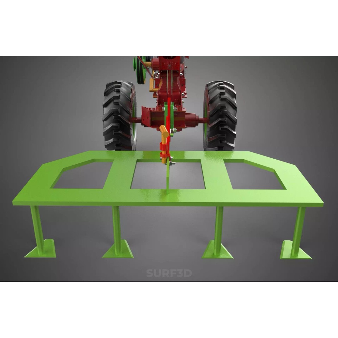 Tine Tooth Plow 3D Model – High-Quality Agricultural Asset, FBX, OBJ - View 29