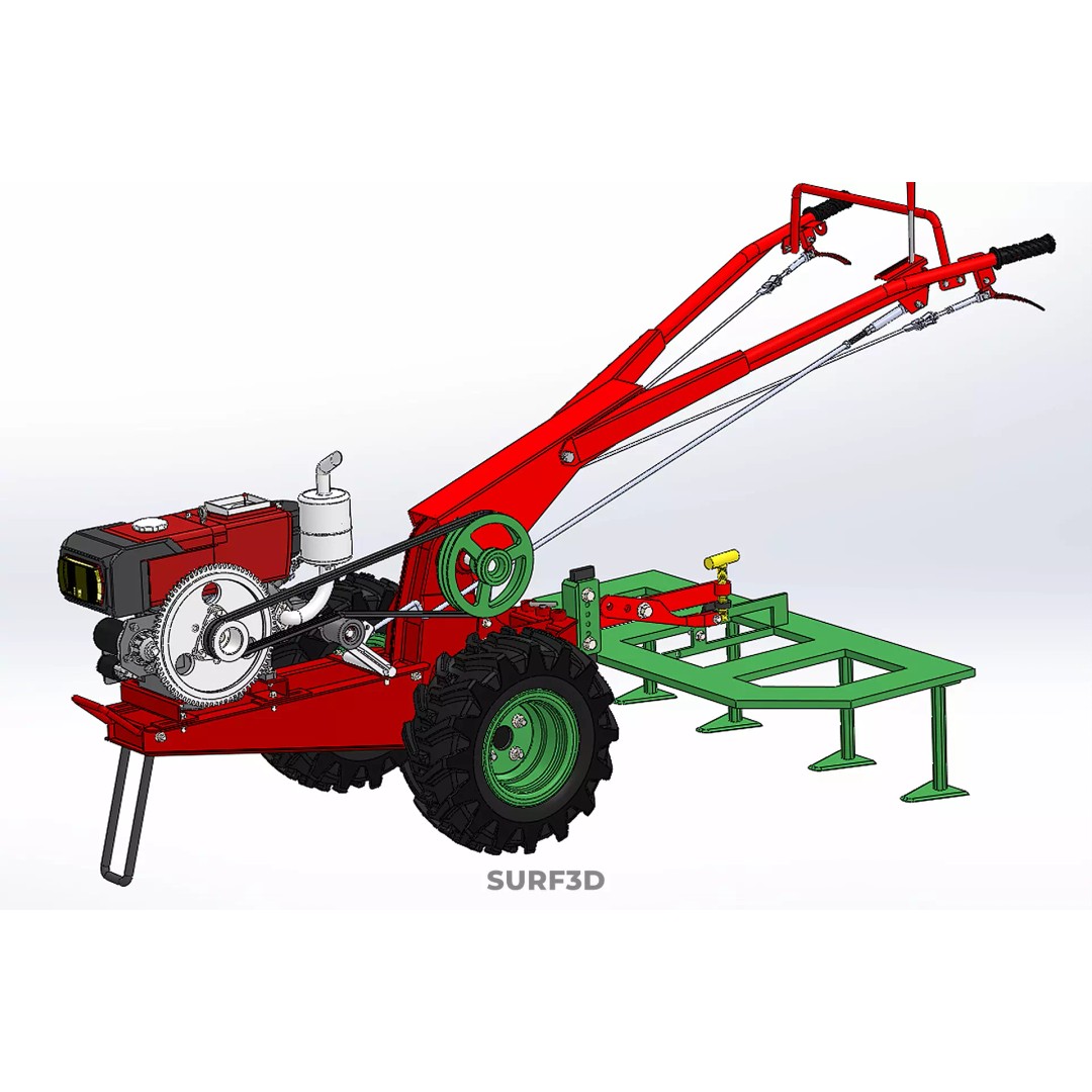 Tine Tooth Plow 3D Model – High-Quality Agricultural Asset, FBX, OBJ - View 33