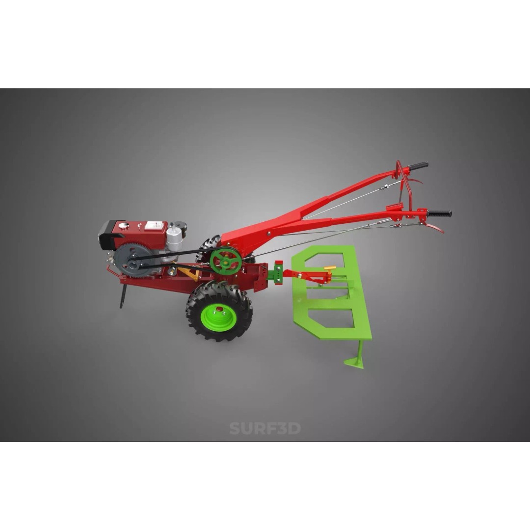 Tine Tooth Plow 3D Model – High-Quality Agricultural Asset, FBX, OBJ - View 6