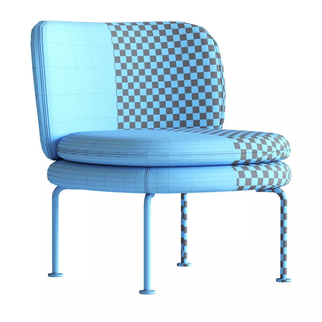 La Cividina Soava 3D Model – Modern Armchair, PBR Textures, FBX - View 9