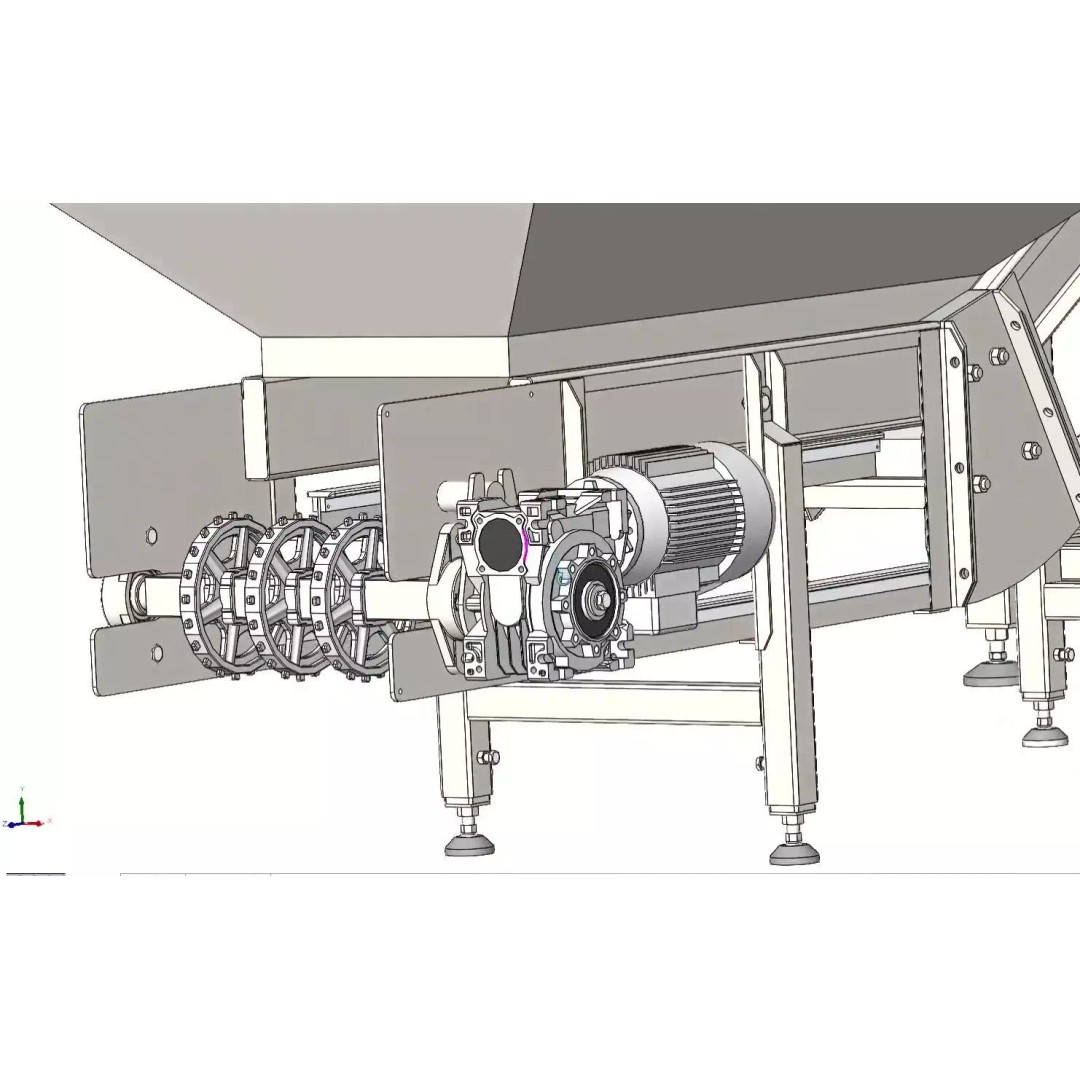 Rotary Vegetable and Fruit Drum Washing Machine 3D Model – Industrial Cleaning Equipment, FBX - View 11