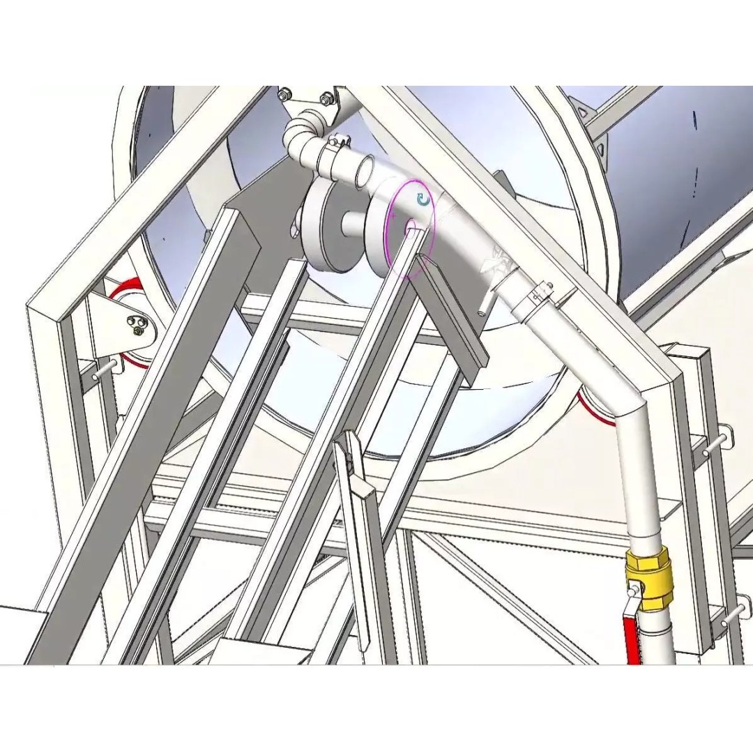 Rotary Vegetable and Fruit Drum Washing Machine 3D Model – Industrial Cleaning Equipment, FBX - View 13