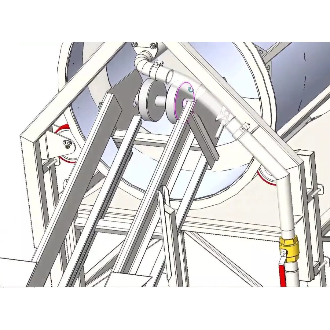 Rotary Vegetable and Fruit Drum Washing Machine 3D Model – Industrial Cleaning Equipment, FBX - View 23