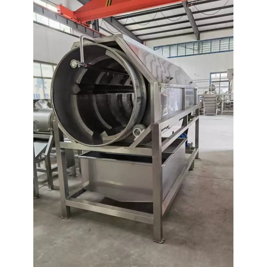Rotary Vegetable and Fruit Drum Washing Machine 3D Model – Industrial Cleaning Equipment, FBX - View 4