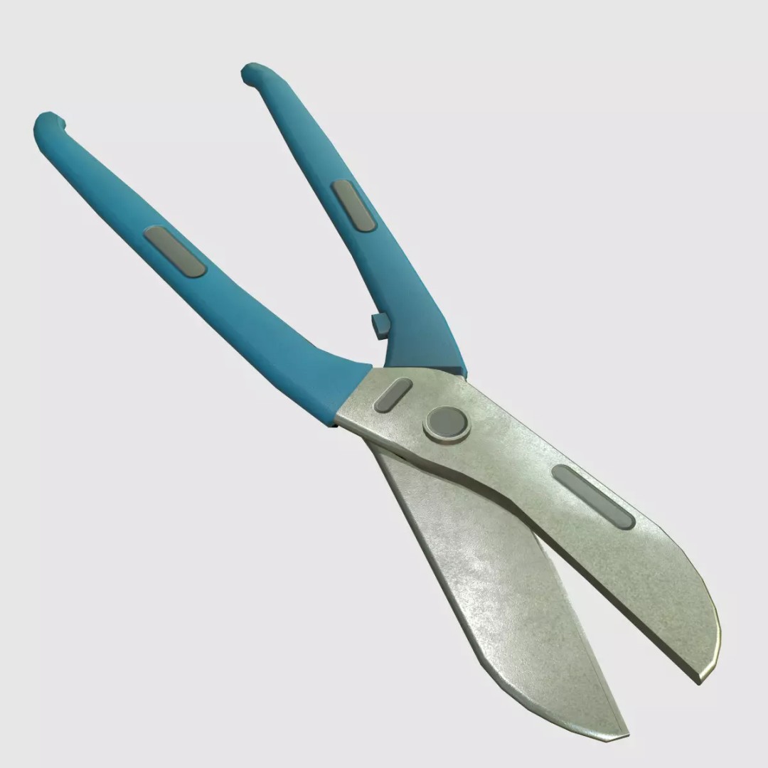 Wire Cutter 3D Model – Low Poly Game Ready PBR Asset, FBX - View 4