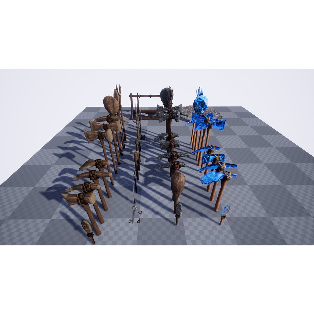 Ultimate Survival Tools 3D Model – Low Poly Prop Pack, PBR Textures - View 21