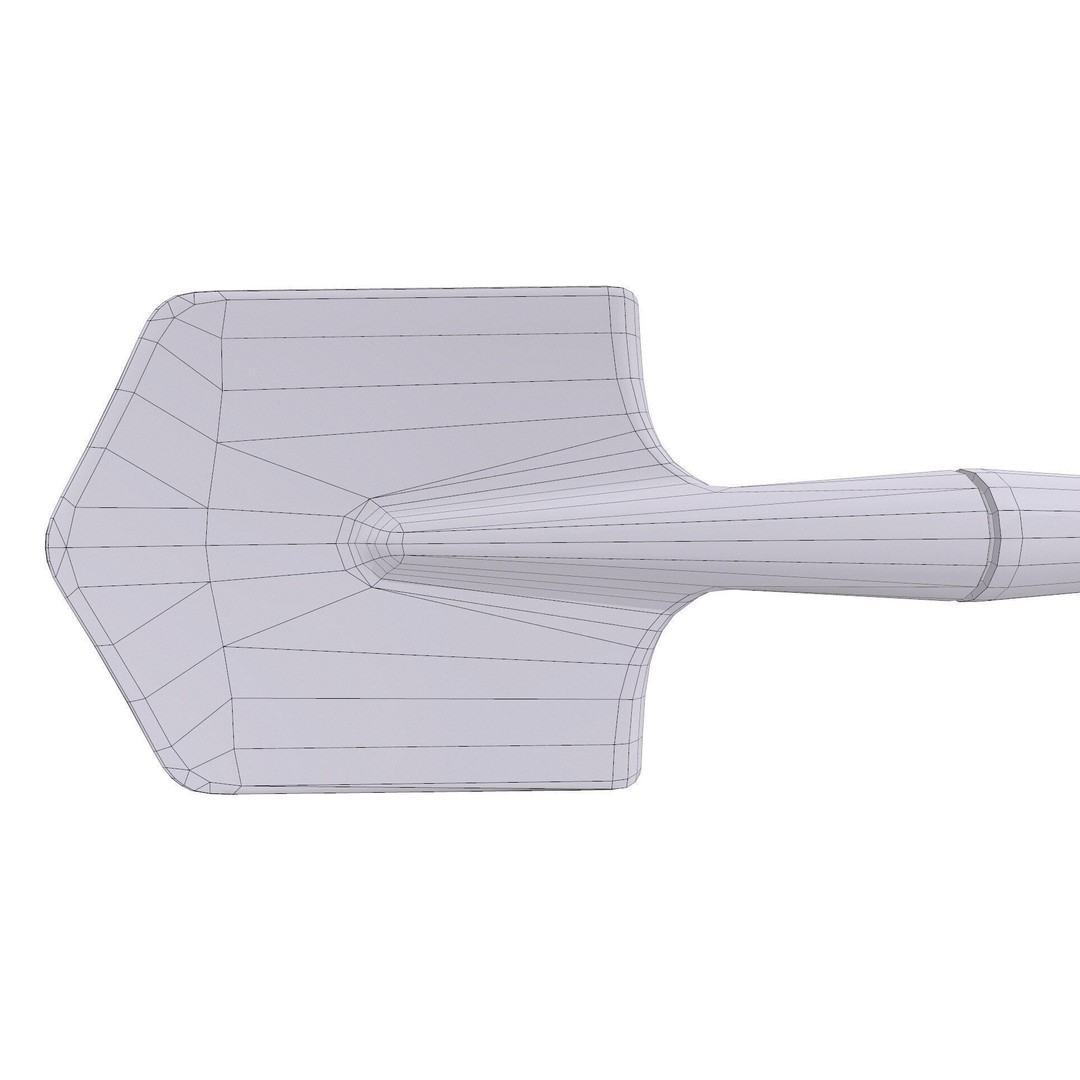 World War 1 Shovel 3D Model – Low Poly PBR Game Asset, FBX, OBJ