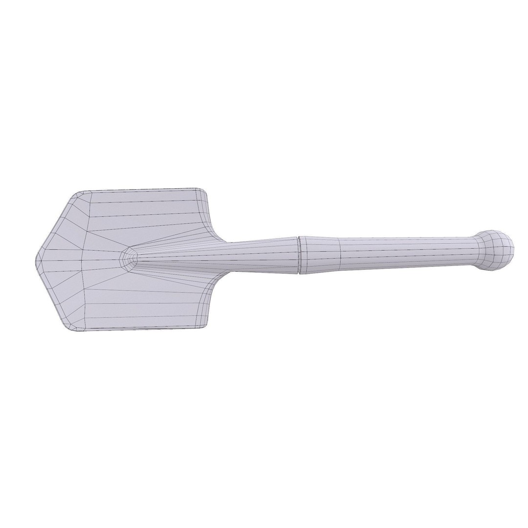 World War 1 Shovel 3D Model – Low Poly PBR Game Asset, FBX, OBJ - View 18